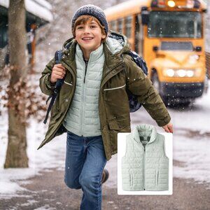 Abercrombie Kids 3-in-1 Jacket Coat w Removable Vest Green Size 13/14